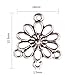 Pandahall 50pcs Alloy Flower Antique Silver Tone Connector Link Chandelier Component Findings (18mmx 22.5mm)
