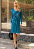 Chadwicks Ruffle-Front Knit Dress