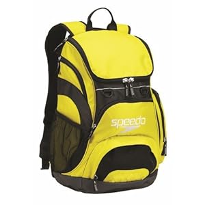 Speedo Large Teamster Backpack, Blazing Yellow/Black, 35-Liter