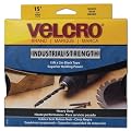 Velcro Industrial Strength Sticky-Back Hook & Loop Fasteners, Black, 2inX15 Foot Roll (VEK90197)
