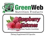 Green Web Raspberry Ketones 500 mg, Ultra Weight Loss Supplement, with African Mango, Green Tea, and L-Carnitine, 60 capsules