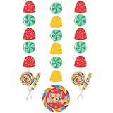 Creative Converting Sugar Buzz Hanging Cutout Party Decorations
