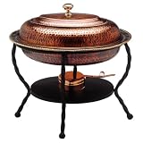 Old Dutch 16½x12½x18 Oval Antique Copper Chafing Dish, 6 Qt by Old Dutch