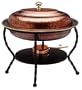 Old Dutch 16�"x12�"x18" Oval Antique Copper Chafing Dish, 6 Qt