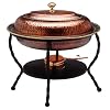 Old Dutch 16�"x12�"x18" Oval Antique Copper Chafing Dish, 6 Qt