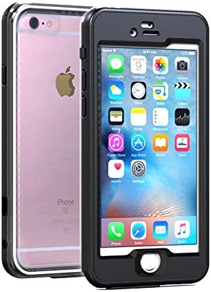 iPhone 6 Plus Waterproof Case,iPhone 6s Plus Waterproof Case,5.5 inch with Lanyard,FingerPrint Touch ID Compatible,Snowproof Dirtpoof Shockproof Case Cover by Alpharan (black, 5.5)