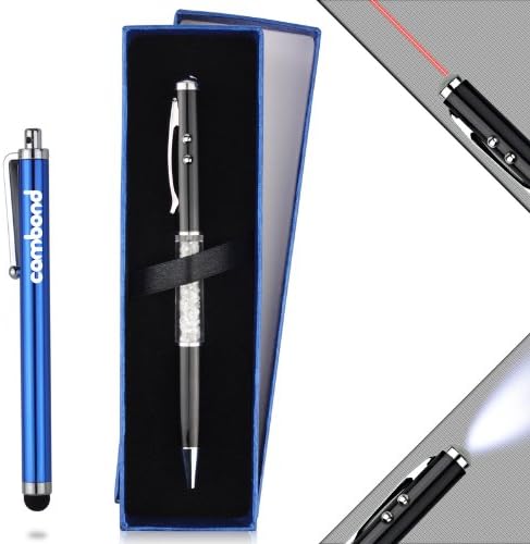 Cambond 3 in 1 Crystal Ballpoint Pen with Laser Pointer&amp;LED Flashlight , Cambond Gift Stylus Included