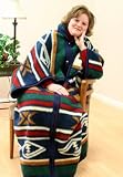 Southwestern Cuddlewrap Plus - 60 inches by 80 inches - Wearable Throw Blanket