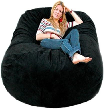 Large Bean Bag Chairs Factory Direct Cozy Sack Store 6' Cozy Foam Filled Comfort Black Color