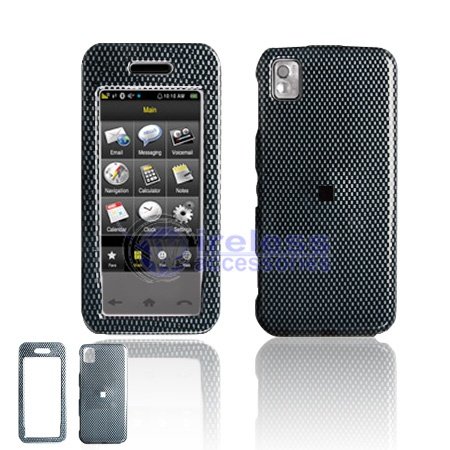 Samsung M800 Cell Phone Carbon Fiber Design Protective Case Faceplate Cover
