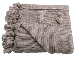 Alpaca Natural Fiber Handmade Sofa Throw - Oatmeal (Large)