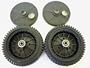 Set of 2, Original FSP Lawn Mower Wheel Kit 193144, Includes 2 Dust Covers # 189403. Has Metal Bushings, Not Plastic.