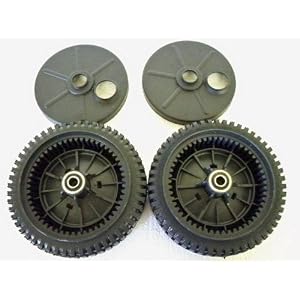 Set of 2, Original FSP Lawn Mower Wheel Kit 193144, Includes 2 Dust Covers # 189403. Has Metal... by Craftsman