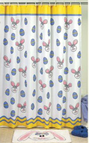 EASTER Bunny SHOWER CURTAIN bathroom bath room tub bathtub holiday home decor fabric EASTER Bunny SHOWER CURTAIN bathroom bath room tub bathtub holiday home decor fabric