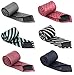 Set of 6 Elegant Neck Ties Mens Business Solid, Woven, Stripes Necktie Tie Mixed Set