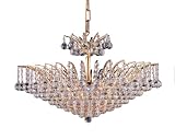 Pecaso Lighting B-4033-G HG Flamingo Crystal Sphere Chandelier