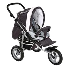 Herlag H8460-9100 - Sportwagen Verona, anthrazit / karo grau / wei�