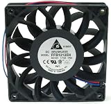 Cooling Fan-FFB1212EH-F00 FAN, 120 x 120 x 25mm, 3-Pin Connector, RPM: 4000, Air Flow: 150.33 CFM, Noise Level: 56.4 dBA