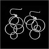 Silver Linked Circle Italy Earrings