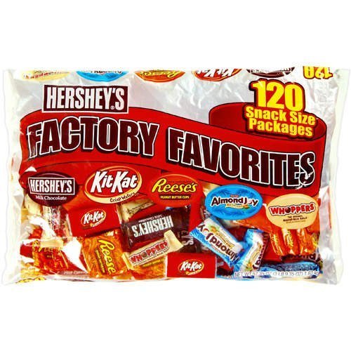 Hersheys Variety Factory Favorites, 120 Snack Size Packages