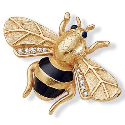 Childrens Toyshop  Jewelry : Crystal Bumble Bee Pin