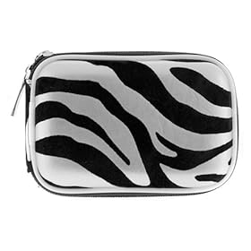 GTMax Silver Zebra Digital Camera Eva Pouch Carrying Bag Case for VPC-S750, VPC-E760, VPC-S650, VPC-T700, VPC-S60, VPC-S670, VPC-E870, VPC-S770, VPC-T850, VPC-T1060, VPC-E1075, VPC-S1080