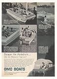 1963 OMC Boats Seasport Boat Escape Humdrum Print Ad