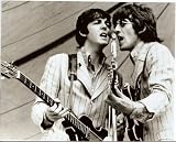 Beatles Paul McCartney George Harrison B&W 16x20