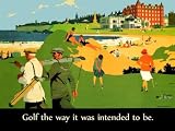 CANVAS Golf: Women Men Golfing. Life Is Simple, Eat Sleep Golf Horizontal Vintage Poster 24