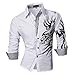 jeansian Men's Slim Fit Long Sleeves Casual Shirts Z001