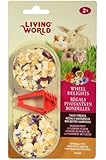Living World 2-Pack Small Animal Wheel Pet Treat Delights, 2.4-Ounce, Passion Fruit/Flowers