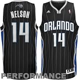 NBA adidas Jameer Nelson Orlando Magic Revolution 30 Swingman Performance Jersey - Black (Medium)
