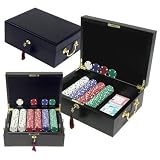 Poker 500 Texas Hold'em 11.5 Gram Chips with Beautiful Mahogany Case