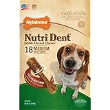 Nylabone Nutri Dent Filet Mignon Dog Chews, Medium, 18-Count Value Pack