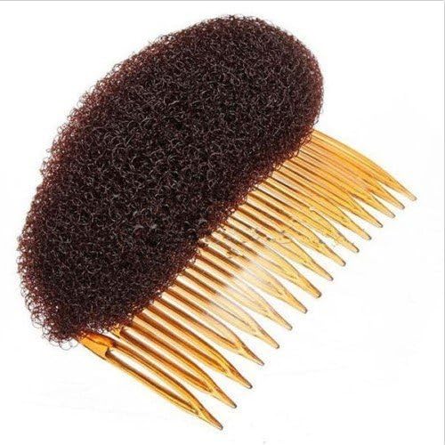 19Beauty ® 1pcs Hair Styler Volume Bouffant Beehive Shaper Bumpits Bump Foam On Clear Comb Brown
