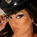 Cuffed Glitter Eyes False Eyelashes Rhinestone Make Up Police Uniform Xotic Eyes