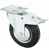 Transportrolle lenkbar 80mm Gummibereifung mit Stop