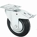 Transportrolle lenkbar 80mm Gummibereifung mit Stop