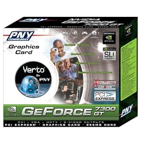 PNY Geforce 7300GT, 256MB DDR2 Pci-e .dvi + VGA + HDtv s-video Outputs) by