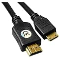 mumbi mini HDMI-Kabel (Mini HDMI C Stecker auf HDMI A Stecker, Upscaler 1080p, 3m)