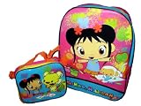Ni Hao Kai Lan Kailan Large Backpack and Insulated Lunch Bag Lunchbox Tote 2 pieces