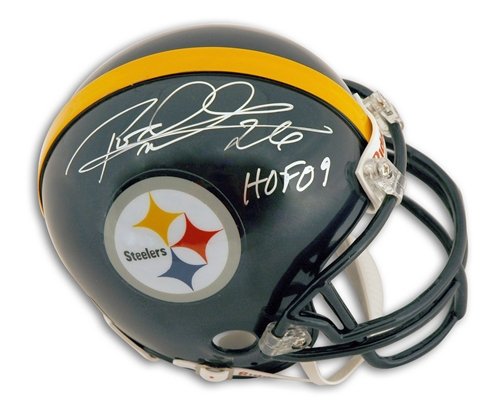 Rod Woodson Autographed/Hand Signed Pittsburgh Steelers Mini Helmet Inscribed ''HOF 09''