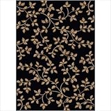 Vesuvio 1646 Black Contemporary Rug Size: 5'5