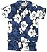 White Hibiscus Fern Family Outfit Boy's Hawaiian Aloha Camp Shirt & Cotton Shorts 2PC Cabana Set - Infant, Toddler, and Small Boy Size