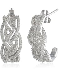 Sterling Silver Diamond Hoop Earrings (1/2cttw, I-J Color, I2-I3 Clarity)