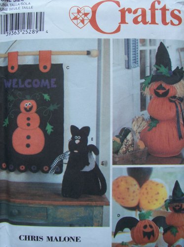 Simplicity Crafts Pattern 9921 - Felt Halloween Decorations