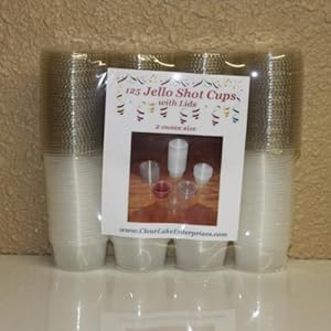 Jello Shot Glasses Durable Plastic Clear 2oz. 125/Pkg Pkg/1