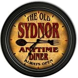 Sydnor 's Family Diner Black Cascading Pub Style Wall Clock