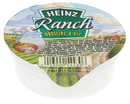 Heinz Ranch Dressing, 2-Ounce Dipping Cups (Pack of 60) by Ranch Dressings