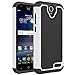 ZTE Grand X 3 Case, OEAGO [Drop Protection] Protective Case [Shock Proof] - Hybrid Dual Layer Rubber Plastic Impact Defender Rugged Slim Hard Case Cover for ZTE Grand X3 / ZTE Z959 - White